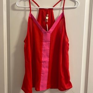 Pink and red tank